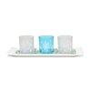 Elegant Designs Winter Wonderland Candle Set of 3, Blue Frost HG5000-FBL
